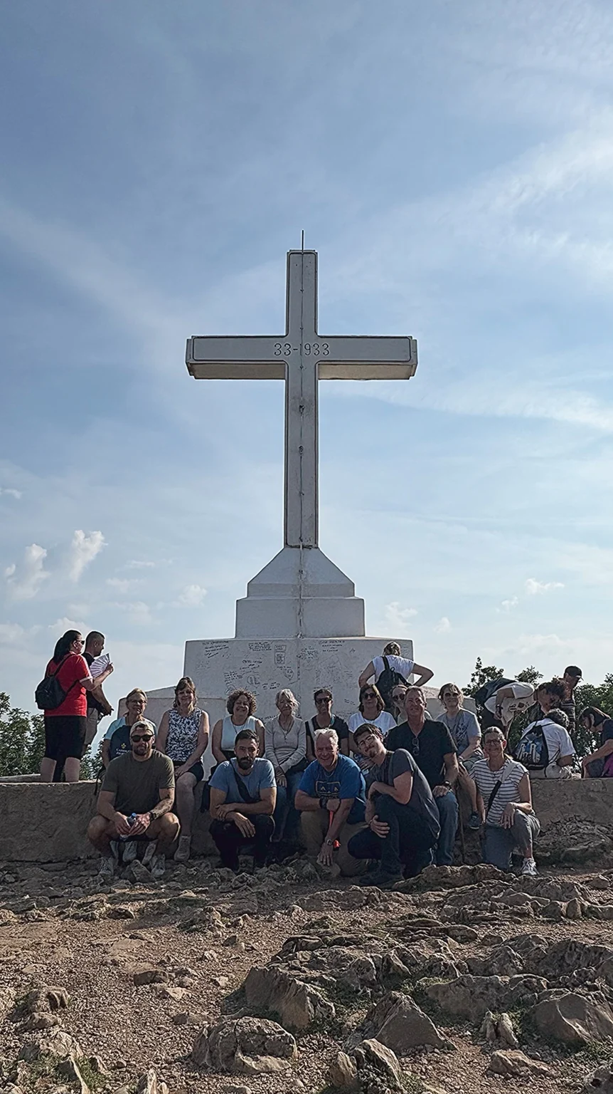 Pilgrims at the cross